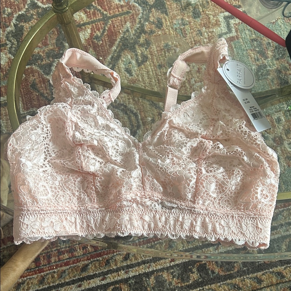 Lace Bralette in Soft Pink